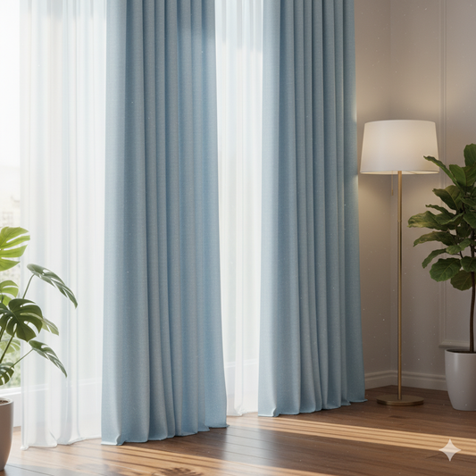 Blue curtains 
