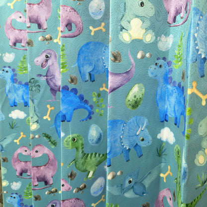 Dinosaur Curtains for Kid's Room I Premium Fabric I Custom Size Available
