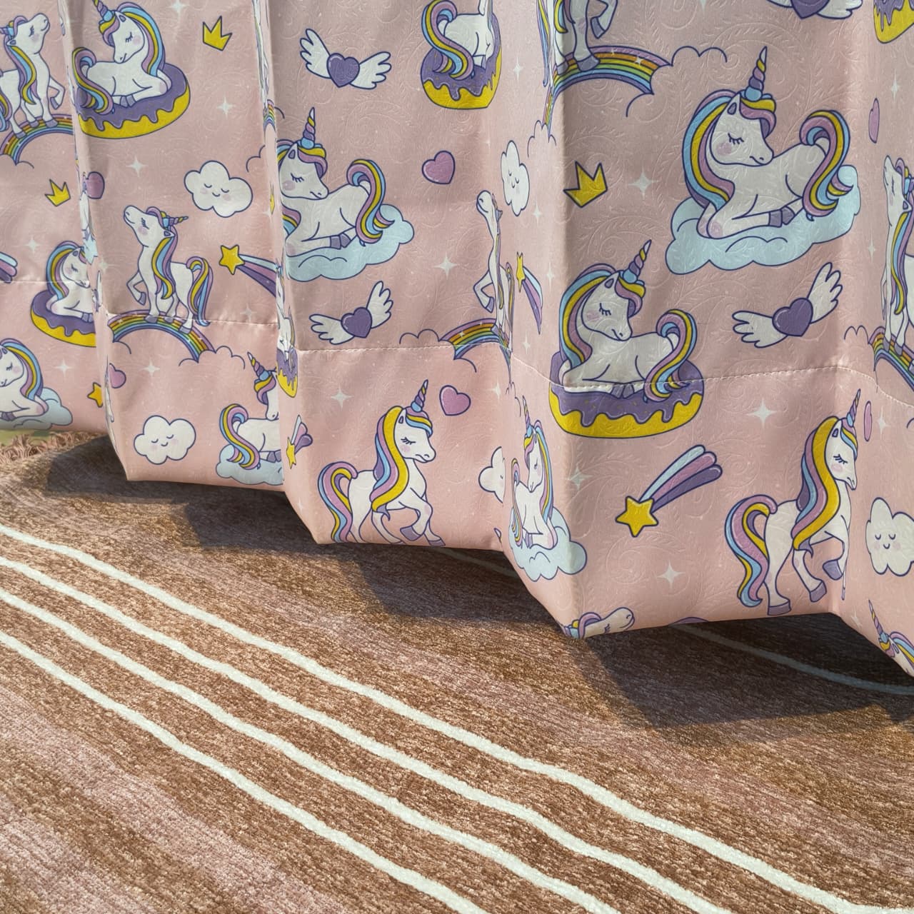 Unicorn Curtains for Kid's Room I Premium Fabric I Custom Size Available