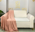 Soft Solid Cotton Throw I  Pink